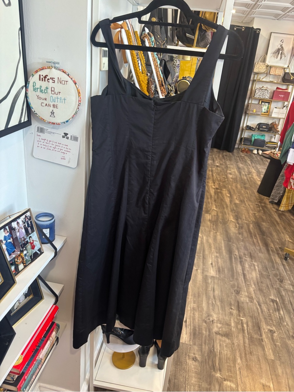 Bitten by Sarah Jessica Parker Black Midi A-Line Dress - Picture 2 of 4